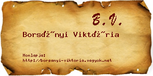 Borsányi Viktória névjegykártya