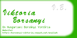 viktoria borsanyi business card