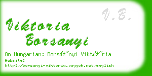 viktoria borsanyi business card